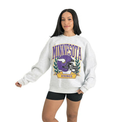 Minnesota Vikings Gameday Couture Women's Heritage Premium Fleece Pullover Sweatshirt | NFL New