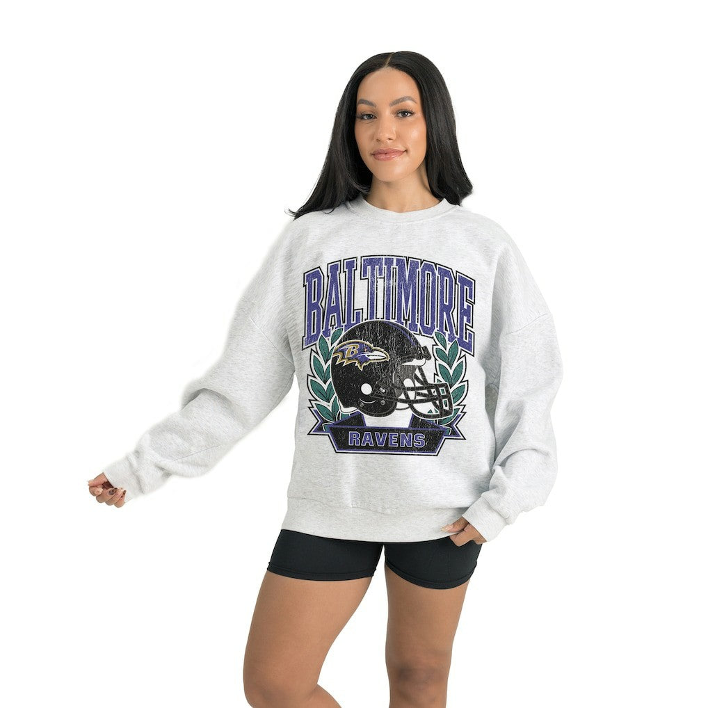Baltimore Ravens Gameday Couture Women's Heritage Premium Fleece Pullover Sweatshirt | NFL Hot