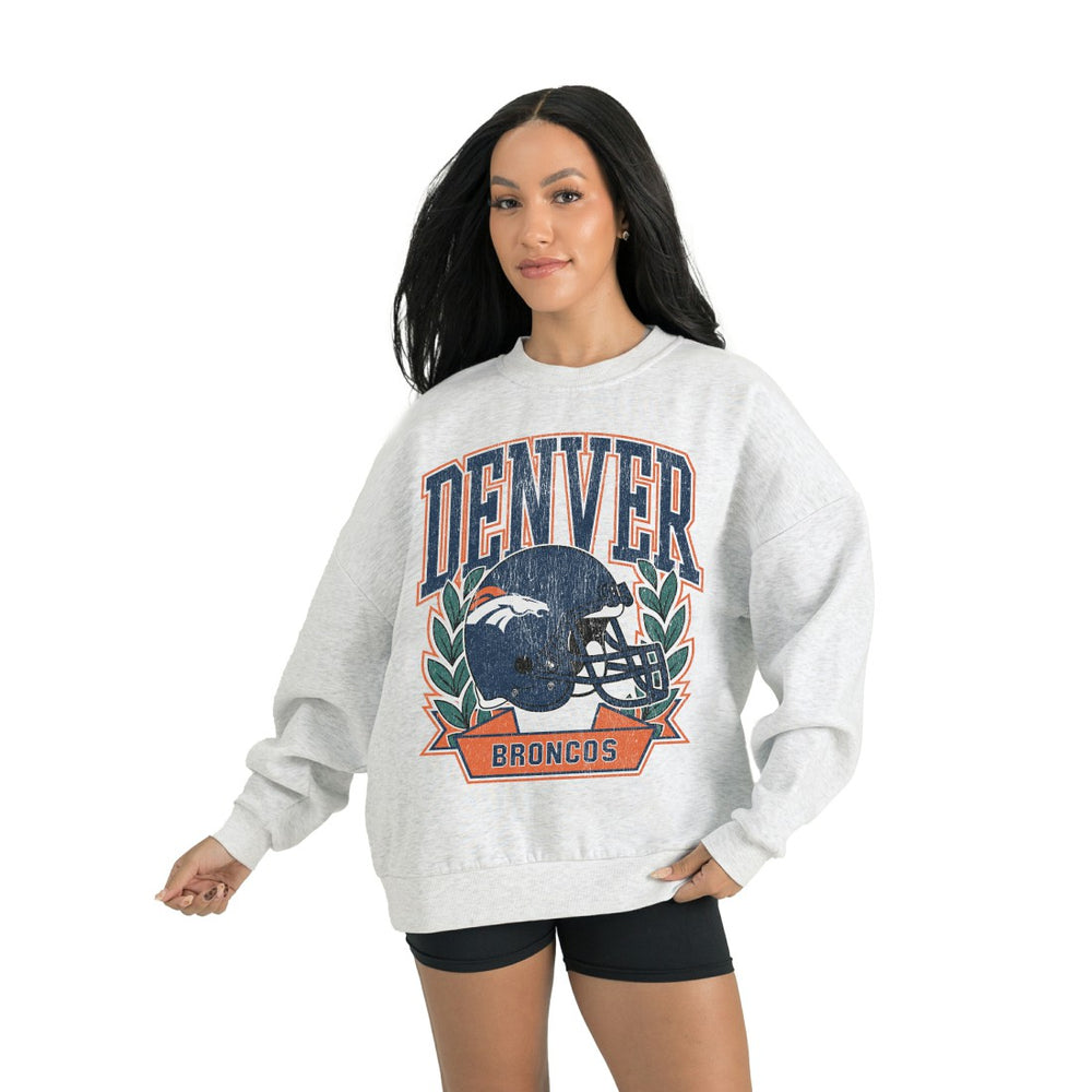 Denver Broncos Gameday Couture Women's Heritage Premium Fleece Pullover Sweatshirt | NFL New