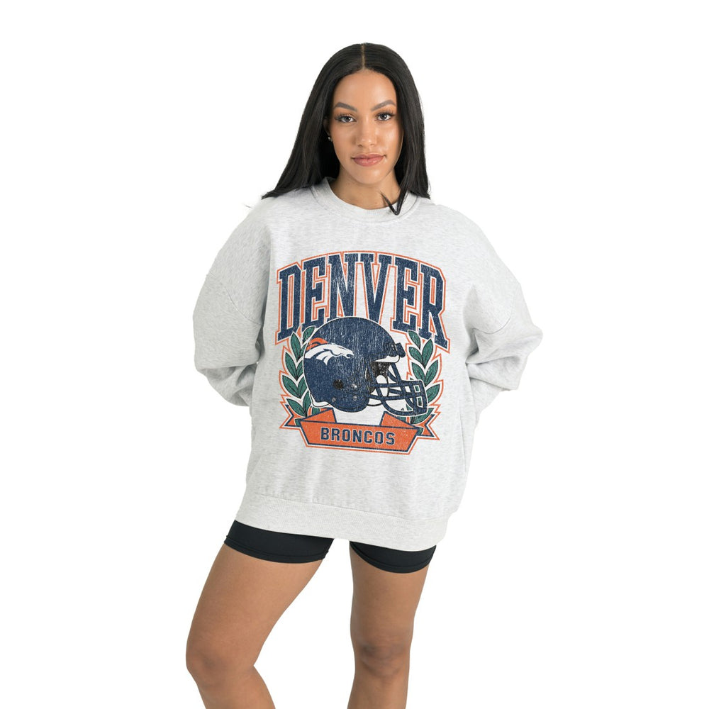Denver Broncos Gameday Couture Women's Heritage Premium Fleece Pullover Sweatshirt | NFL New