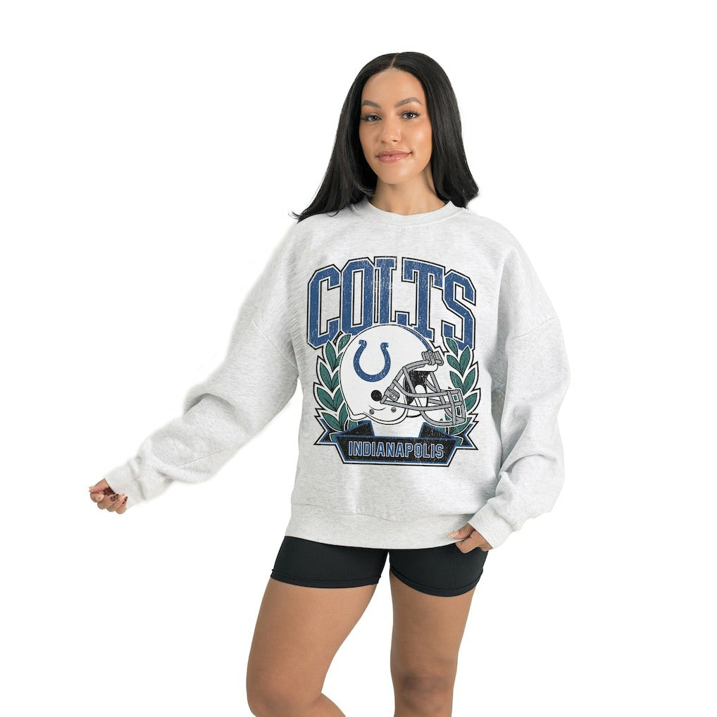 Indianapolis Colts Gameday Couture Women's Heritage Premium Fleece Pullover Sweatshirt | NFL Outlet