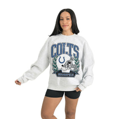 Indianapolis Colts Gameday Couture Women's Heritage Premium Fleece Pullover Sweatshirt | NFL Outlet