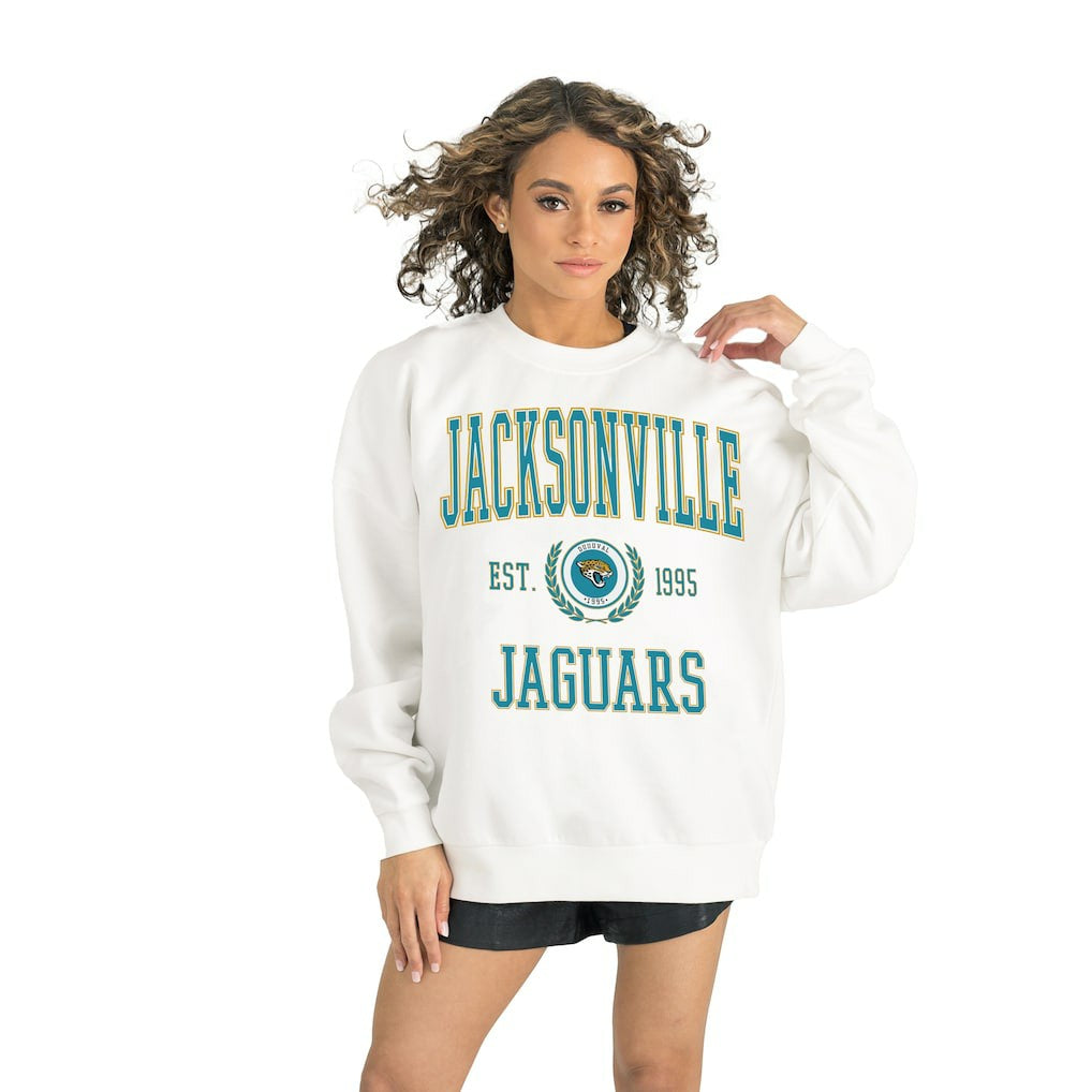 Jacksonville Jaguars Gameday Couture Women's Timeless Triumph Premium Fleece Pullover Sweatshirt | NFL New