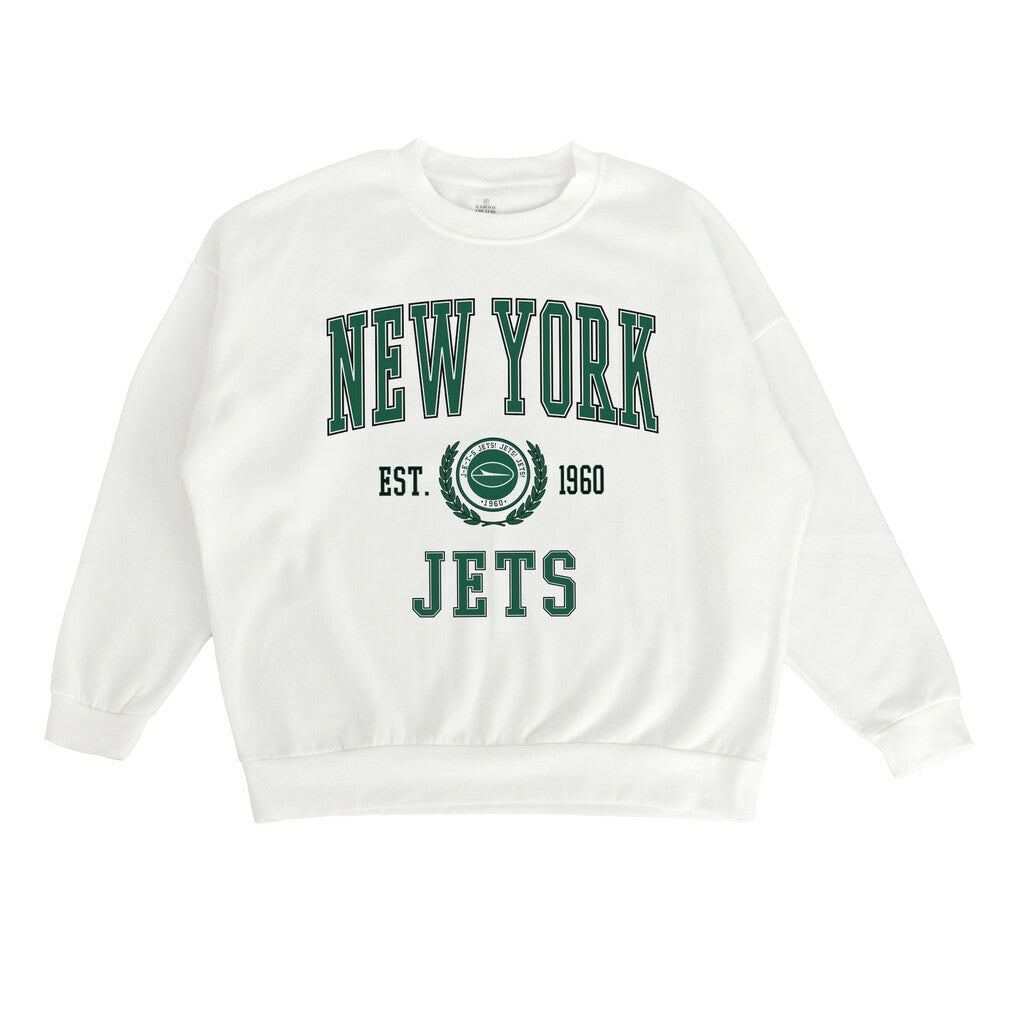 New York Jets Gameday Couture Women's Timeless Triumph Premium Fleece Pullover Sweatshirt | NFL On sale