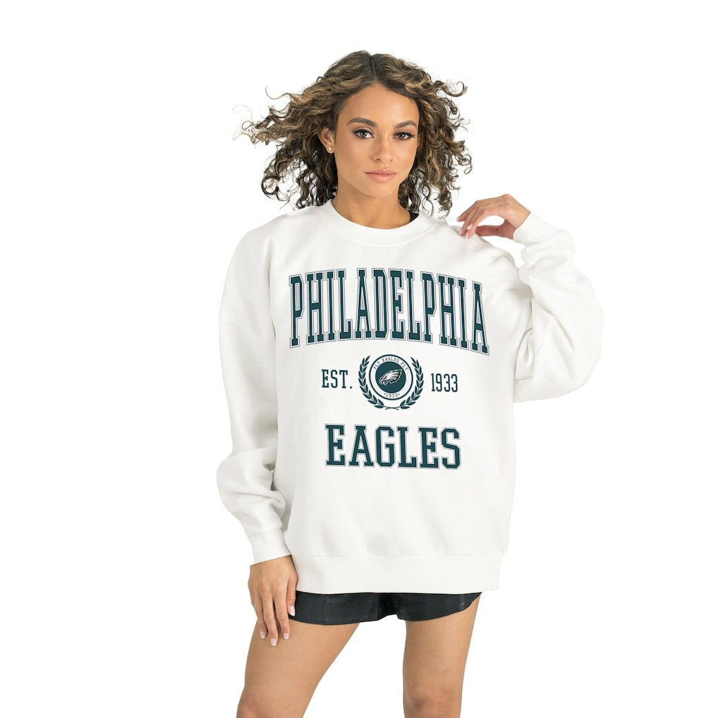 Philadelphia Eagles Gameday Couture Women's Timeless Triumph Premium Fleece Pullover Sweatshirt | NFL New