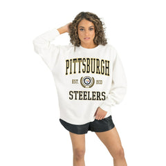 Pittsburgh Steelers Gameday Couture Women's Timeless Triumph Premium Fleece Pullover Sweatshirt | NFL Sale
