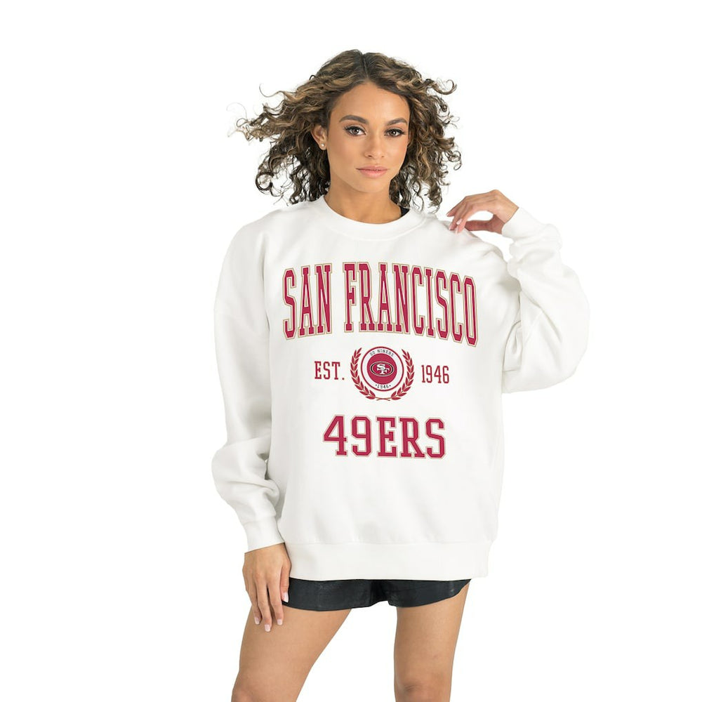 San Francisco 49ers Gameday Couture Women's Timeless Triumph Premium Fleece Pullover Sweatshirt | NFL Near me