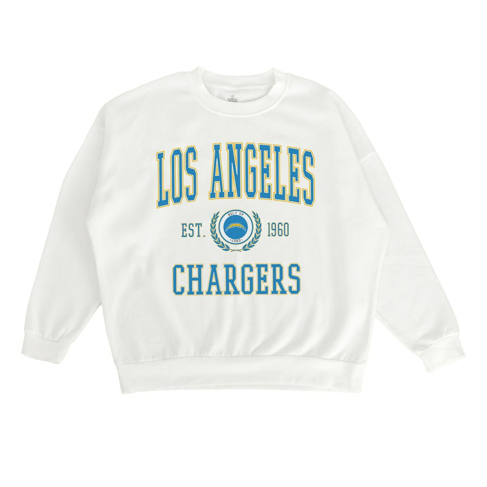 Los Angeles Chargers Gameday Couture Women's Timeless Triumph Premium Fleece Pullover Sweatshirt | NFL Discount