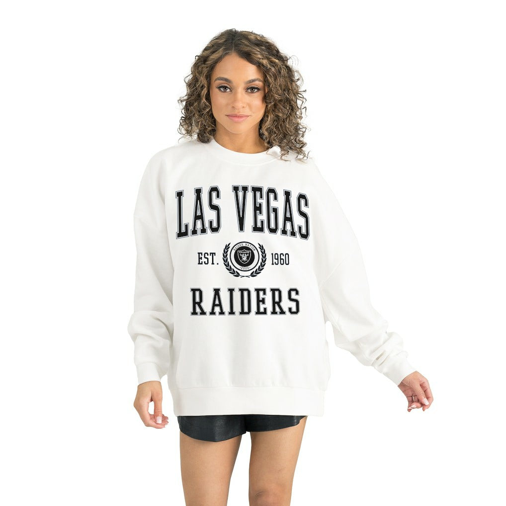 Las Vegas Raiders Gameday Couture Women's Timeless Triumph Premium Fleece Pullover Sweatshirt | NFL Discount