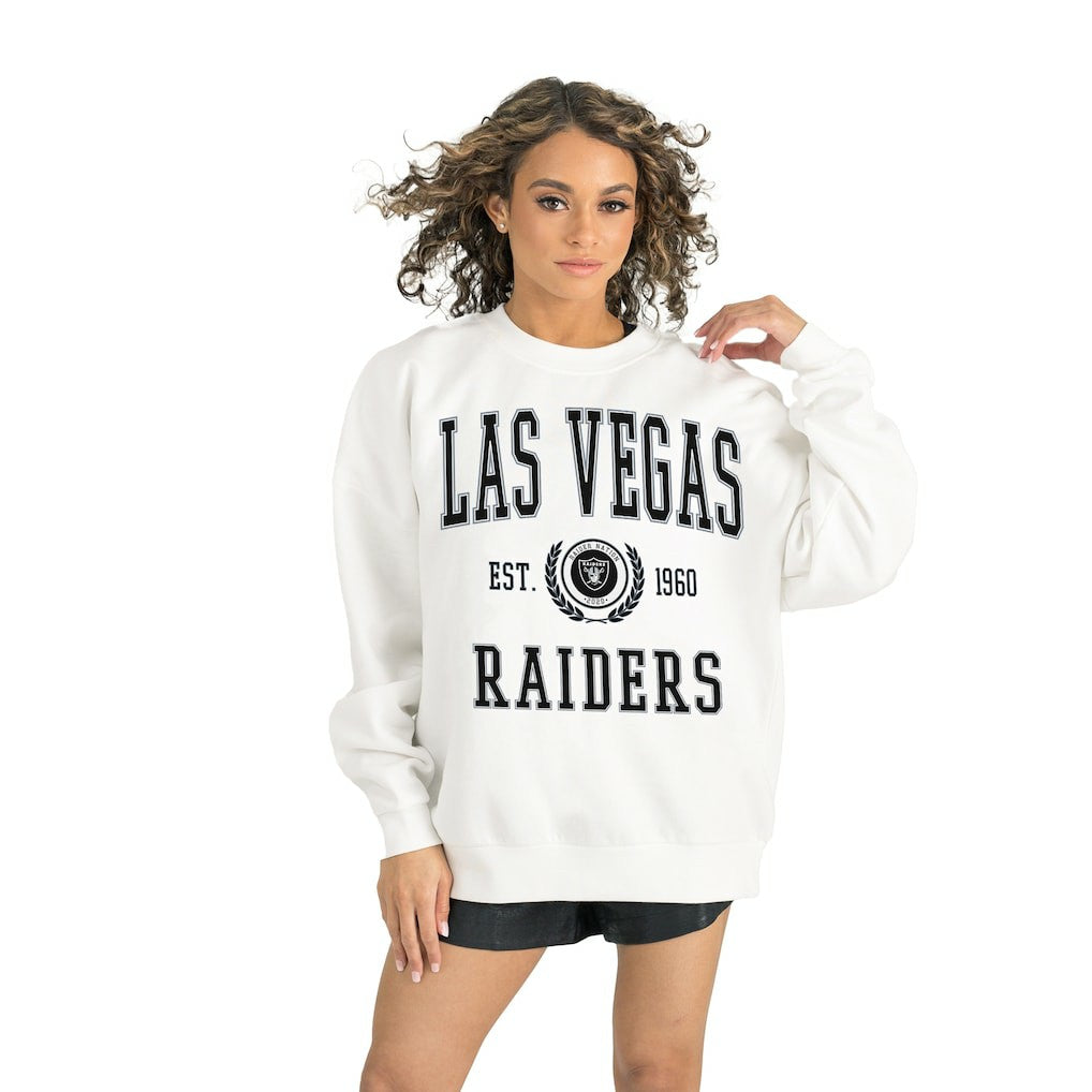 Las Vegas Raiders Gameday Couture Women's Timeless Triumph Premium Fleece Pullover Sweatshirt | NFL Discount