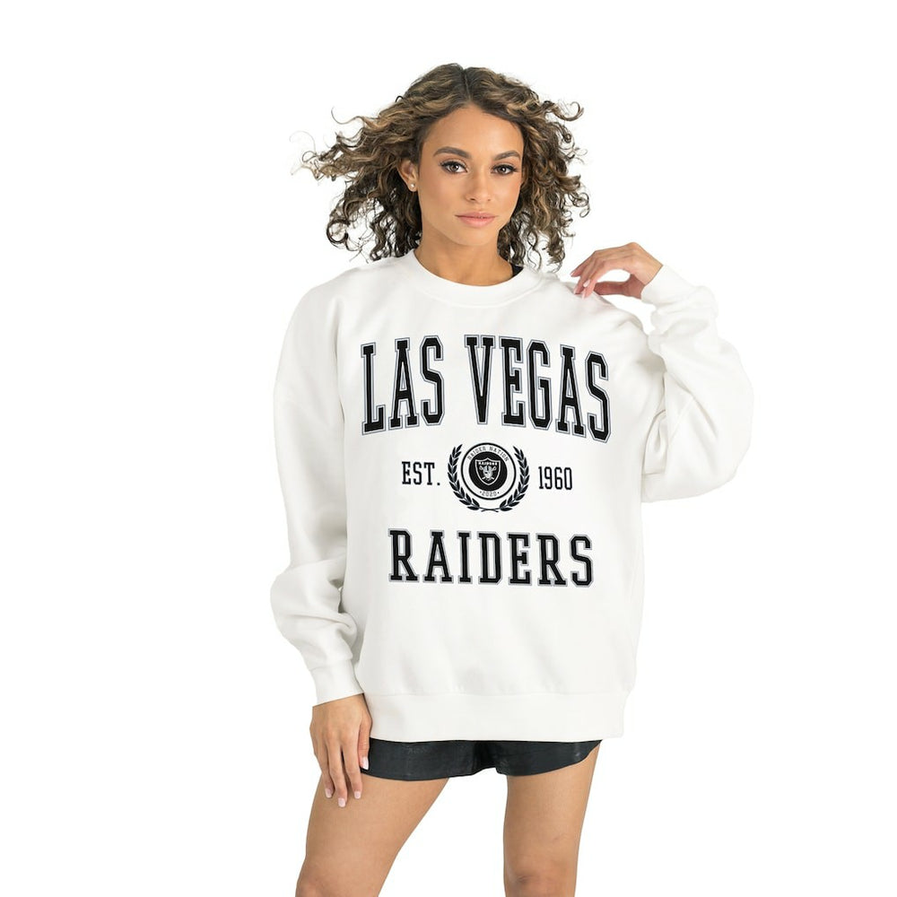Las Vegas Raiders Gameday Couture Women's Timeless Triumph Premium Fleece Pullover Sweatshirt | NFL Discount