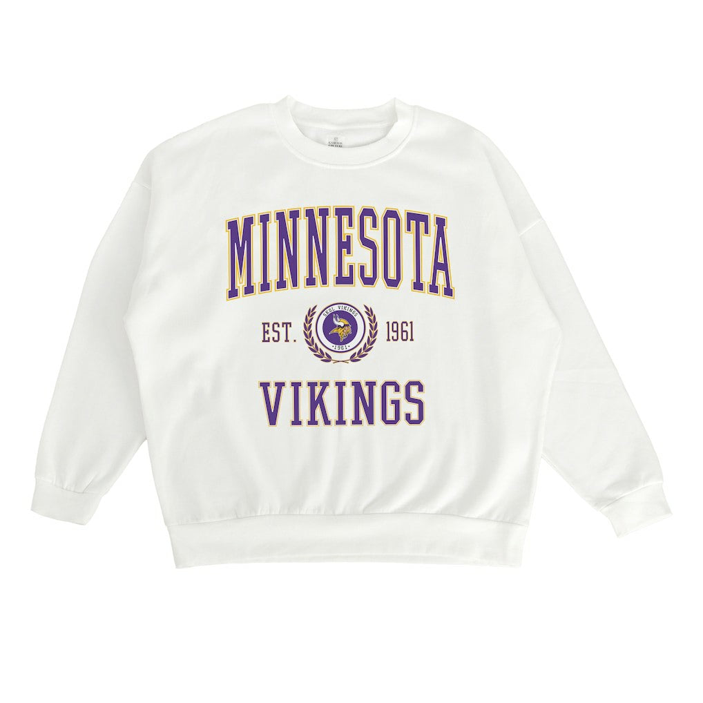 Minnesota Vikings Gameday Couture Women's Timeless Triumph Premium Fleece Pullover Sweatshirt | NFL New