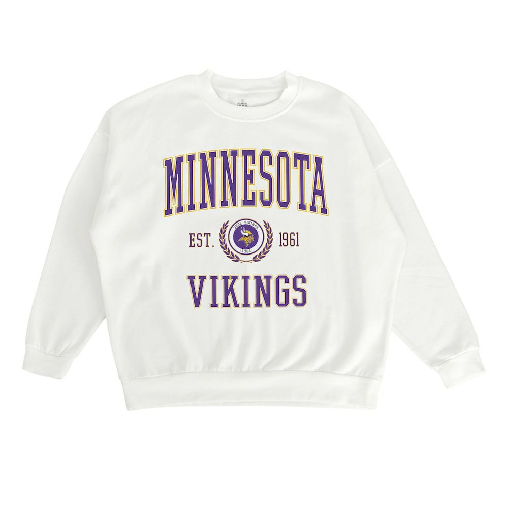 Minnesota Vikings Gameday Couture Women's Timeless Triumph Premium Fleece Pullover Sweatshirt | NFL New
