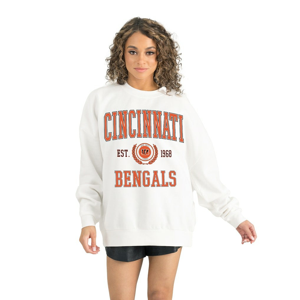 Cincinnati Bengals Gameday Couture Women's Timeless Triumph Premium Fleece Pullover Sweatshirt | NFL Hot