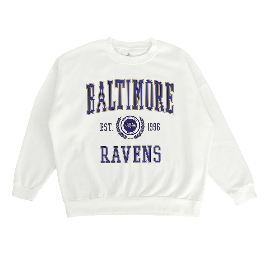 Baltimore Ravens Gameday Couture Women's Timeless Triumph Premium Fleece Pullover Sweatshirt | NFL New