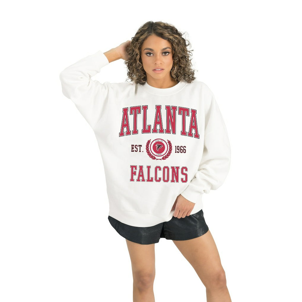 Atlanta Falcons Gameday Couture Women's Timeless Triumph Premium Fleece Pullover Sweatshirt | NFL Discount