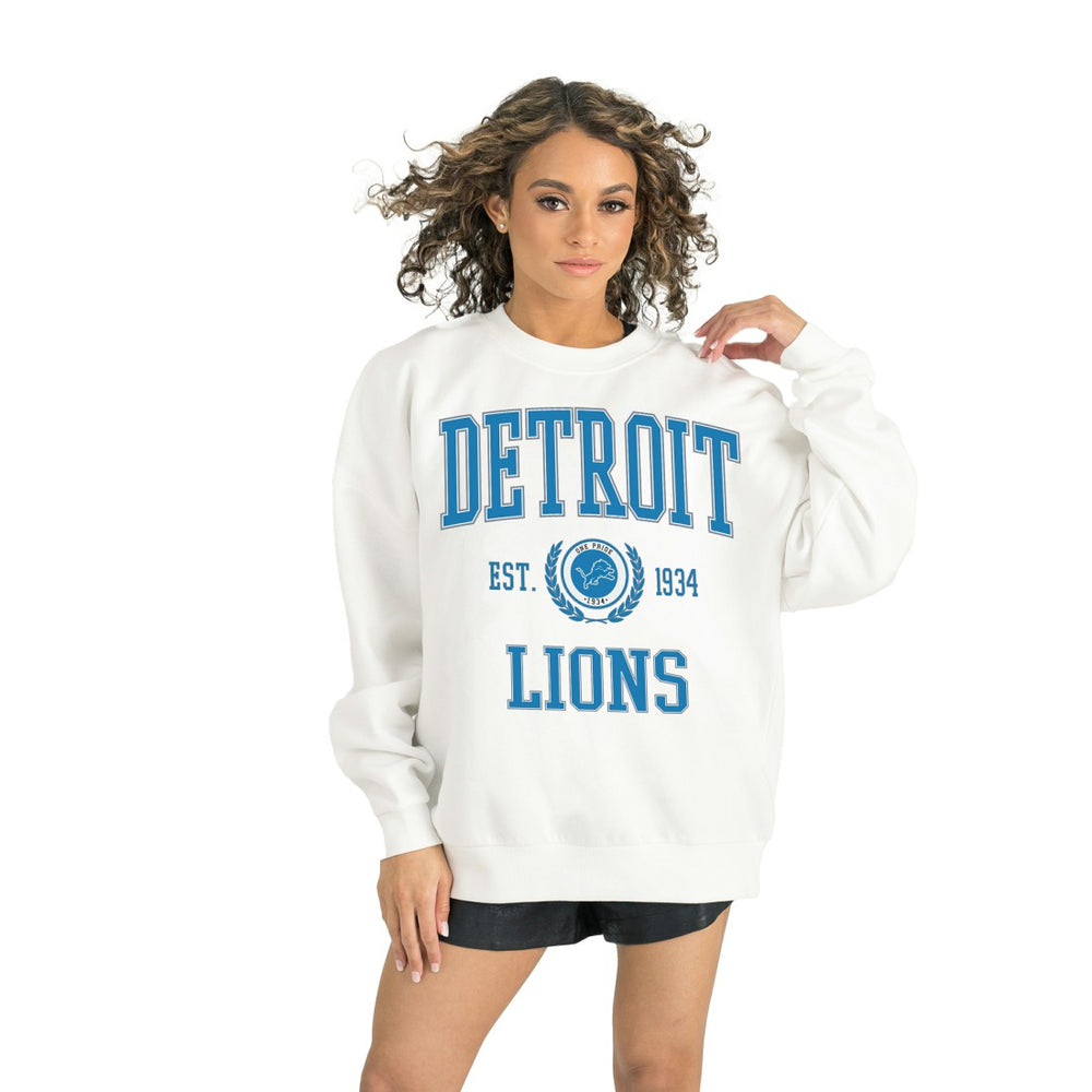 Detroit Lions Gameday Couture Women's Timeless Triumph Premium Fleece Pullover Sweatshirt | NFL US