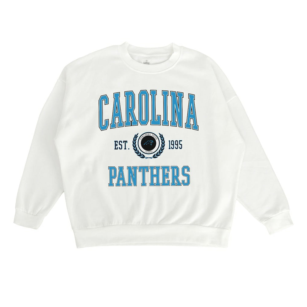 Carolina Panthers Gameday Couture Women's Timeless Triumph Premium Fleece Pullover Sweatshirt | NFL US