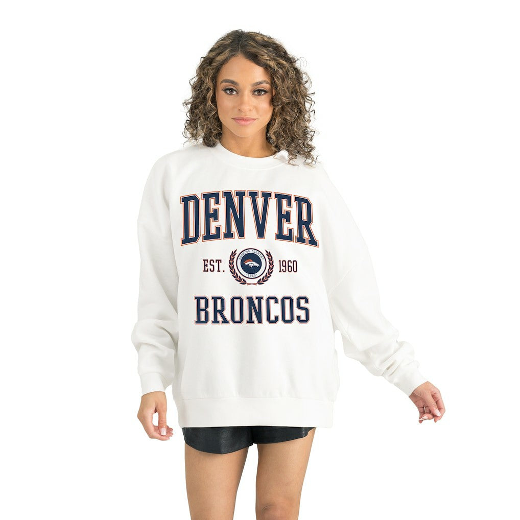 Denver Broncos Gameday Couture Women's Timeless Triumph Premium Fleece Pullover Sweatshirt | NFL Near me