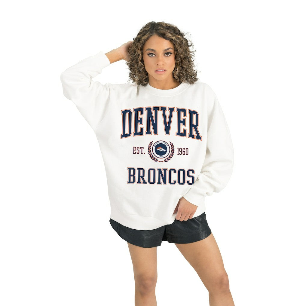 Denver Broncos Gameday Couture Women's Timeless Triumph Premium Fleece Pullover Sweatshirt | NFL Near me