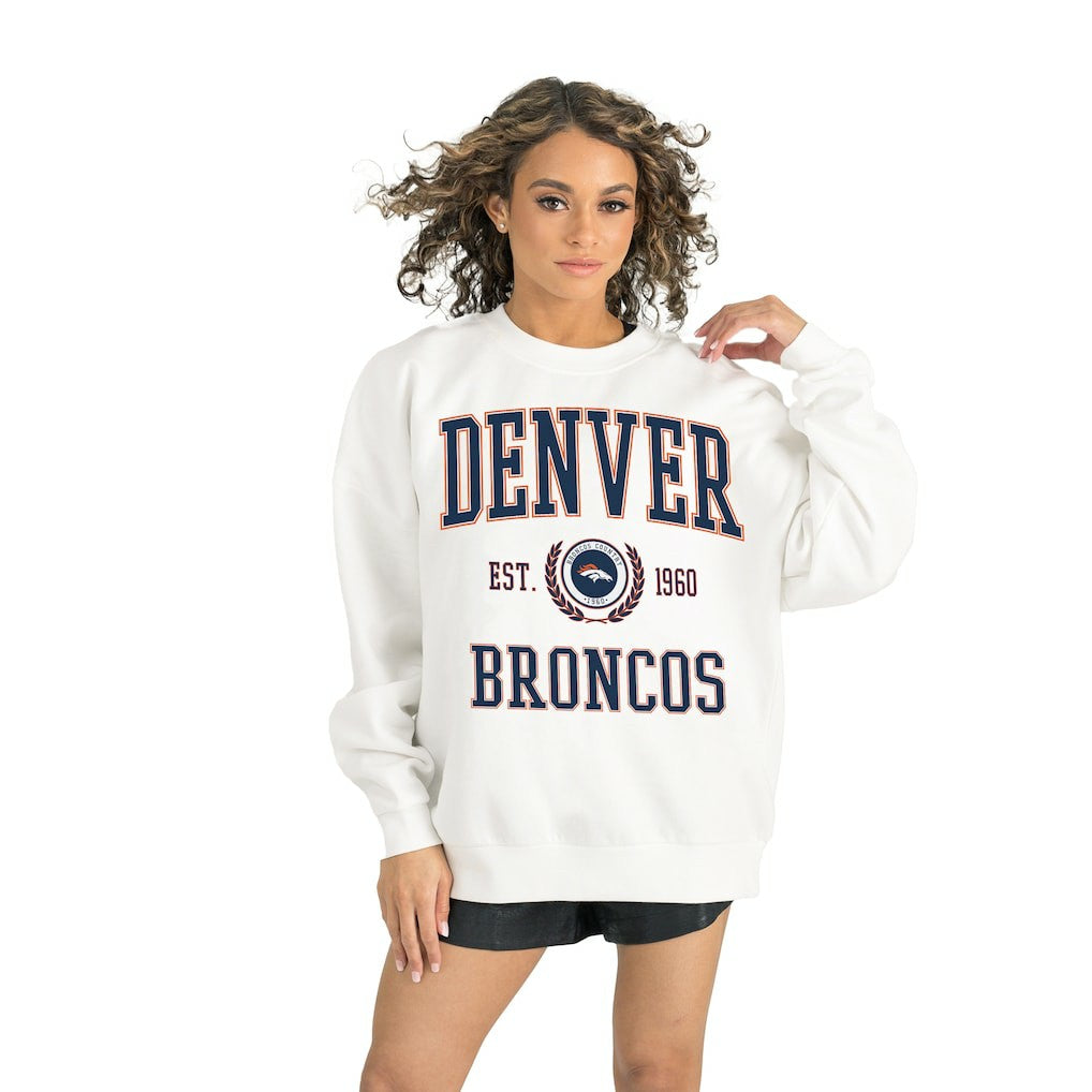 Denver Broncos Gameday Couture Women's Timeless Triumph Premium Fleece Pullover Sweatshirt | NFL Near me