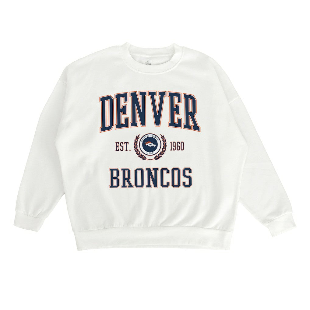 Denver Broncos Gameday Couture Women's Timeless Triumph Premium Fleece Pullover Sweatshirt | NFL Near me