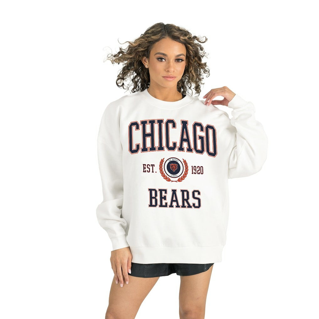 Chicago Bears Gameday Couture Women's Timeless Triumph Premium Fleece Pullover Sweatshirt | NFL Outlet