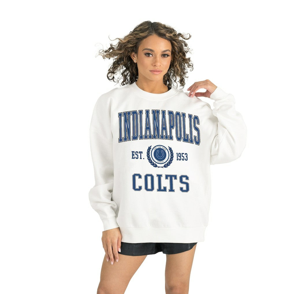 Indianapolis Colts Gameday Couture Women's Timeless Triumph Premium Fleece Pullover Sweatshirt | NFL On sale
