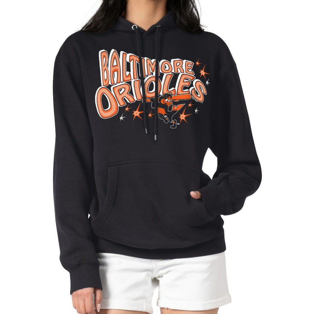 Baltimore Orioles Starter Women's Fireworks Fleece Tri-Blend Pullover Hoodie - MLB Hoodies