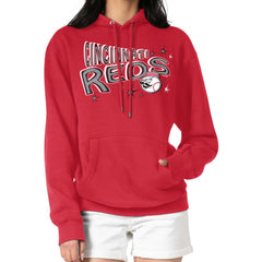Cincinnati Reds Starter Women's Fireworks Fleece Tri-Blend Pullover Hoodie - MLB Hoodies
