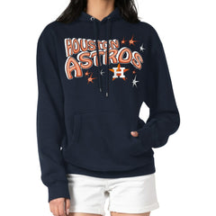 Houston Astros Starter Women's Fireworks Fleece Tri-Blend Pullover Hoodie - MLB Hoodies