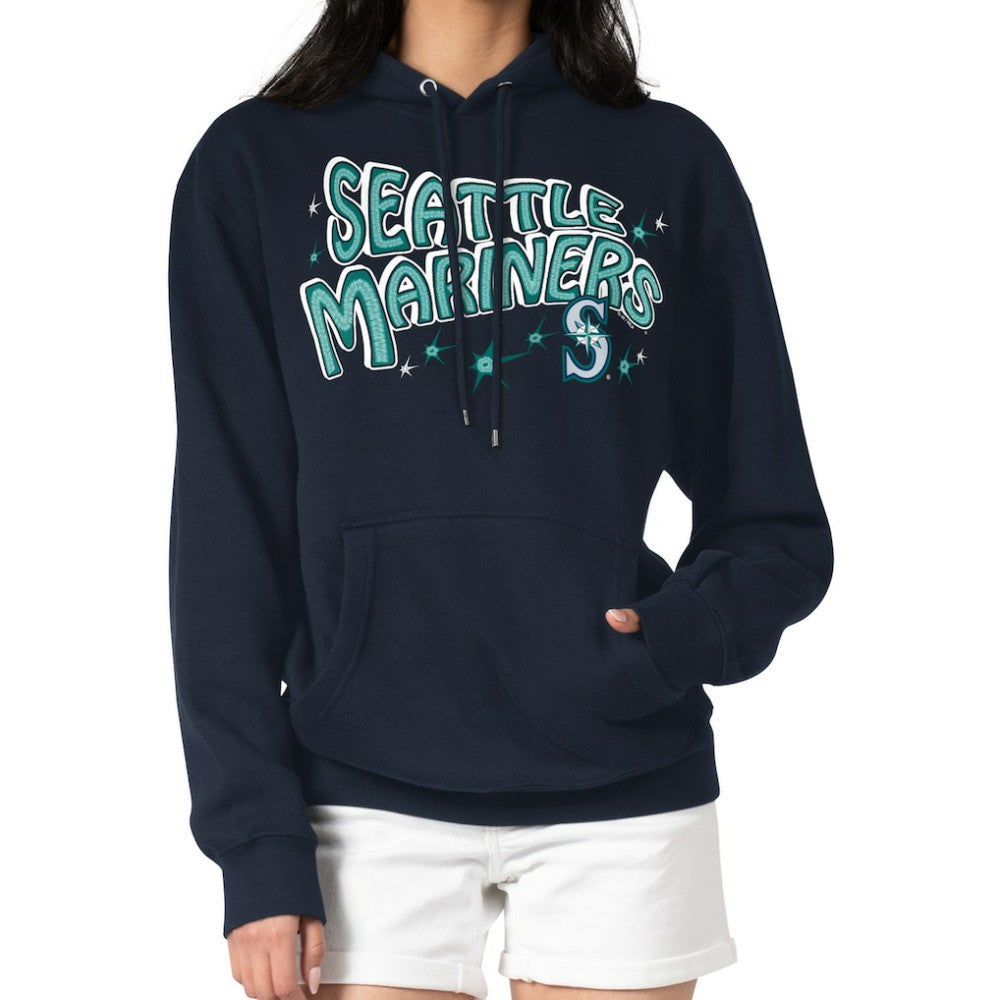 Seattle Mariners Starter Women's Fireworks Fleece Tri-Blend Pullover Hoodie - MLB Hoodies