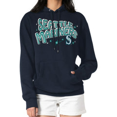 Seattle Mariners Starter Women's Fireworks Fleece Tri-Blend Pullover Hoodie - MLB Hoodies