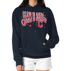 Cleveland Guardians Starter Women's Fireworks Fleece Tri-Blend Pullover Hoodie - MLB Hoodies