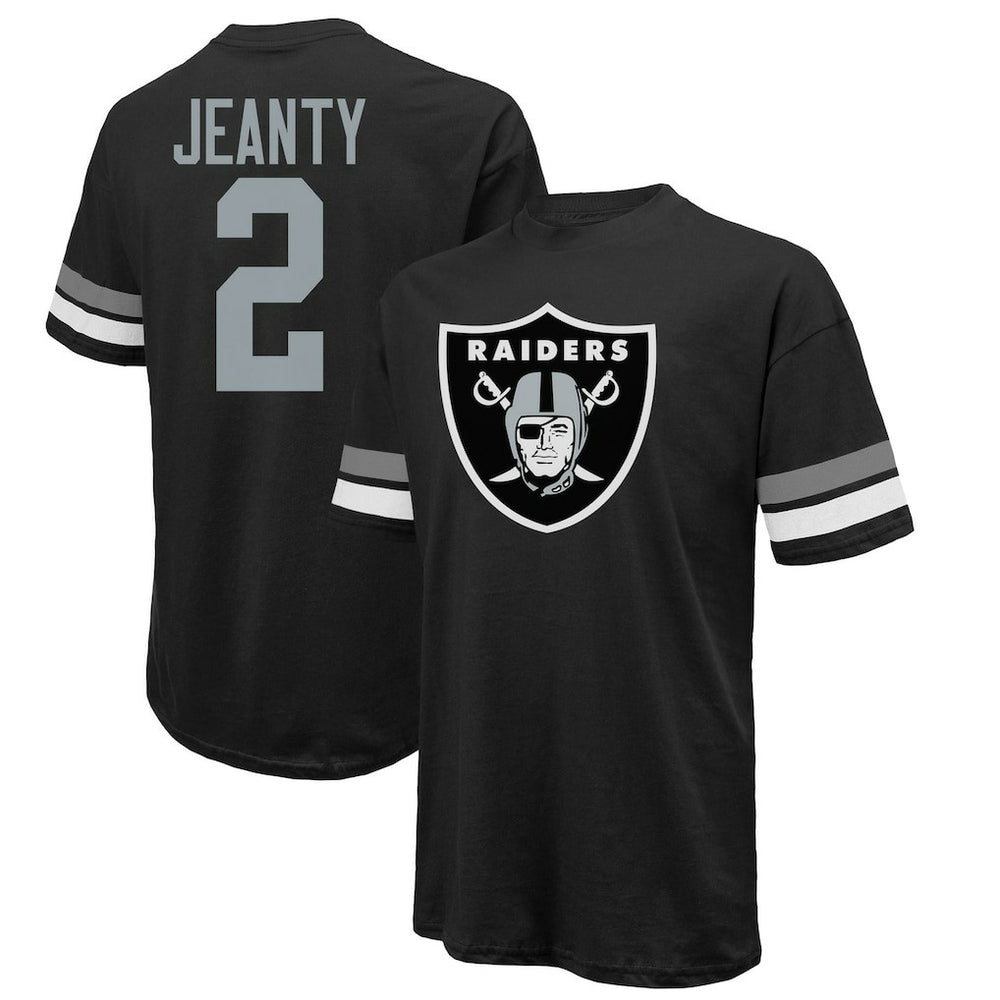 Las Vegas Raiders Ashton Jeanty  Majestic Threads 2025 NFL Draft First Round Pick Oversized T-Shirt | NFL On sale