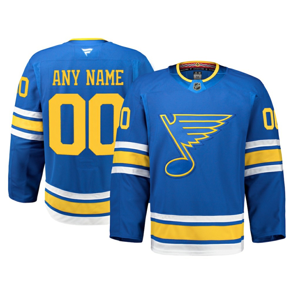 St. Louis Blues Fanatics Home Authentic Pro Custom Jersey -  NHL Jerseys