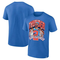 Blue Shai Gilgeous-Alexander Oklahoma City Thunder Quick Pass T-Shirt | NBA