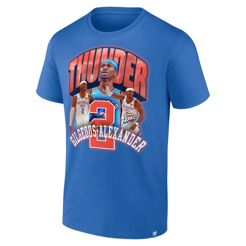 Blue Shai Gilgeous-Alexander Oklahoma City Thunder Quick Pass T-Shirt | NBA