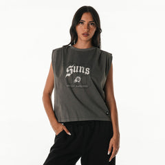 Gray Phoenix Suns The Wild Collective Unisex 2025/26 City Edition Boxy Cropped Darted Tank Top | NBA
