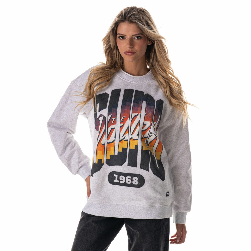 Heather Gray Phoenix Suns The Wild Collective Unisex 2025/26 City Edition Double Collar Fleece Sweatshirt | NBA
