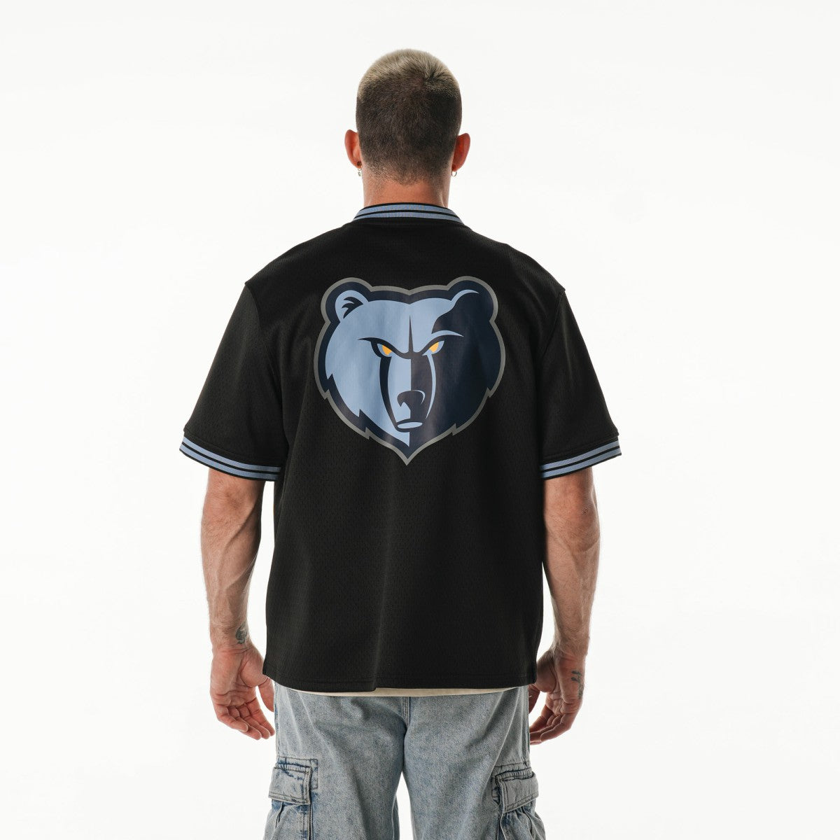 Black Memphis Grizzlies The Wild Collective Unisex Mesh Full-Zip T-Shirt | NBA