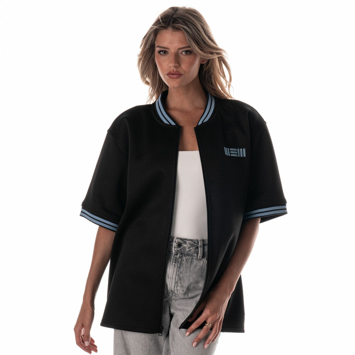 Black Memphis Grizzlies The Wild Collective Unisex Mesh Full-Zip T-Shirt | NBA