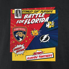 Florida Panthers vs. Tampa Bay Lightning 2025 Stanley Cup Playoffs Rivalry Comic Pop T-Shirt -  NHL T-shirts