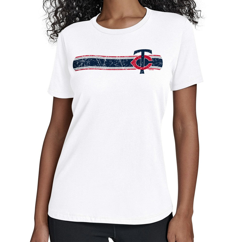 Minnesota Twins Starter Women's Team Stripe T-Shirt - MLB T-shirts