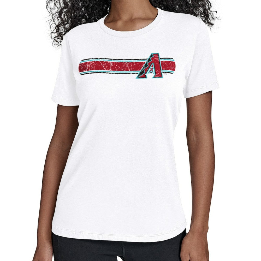 Arizona Diamondbacks Starter Women's Team Stripe T-Shirt - MLB T-shirts