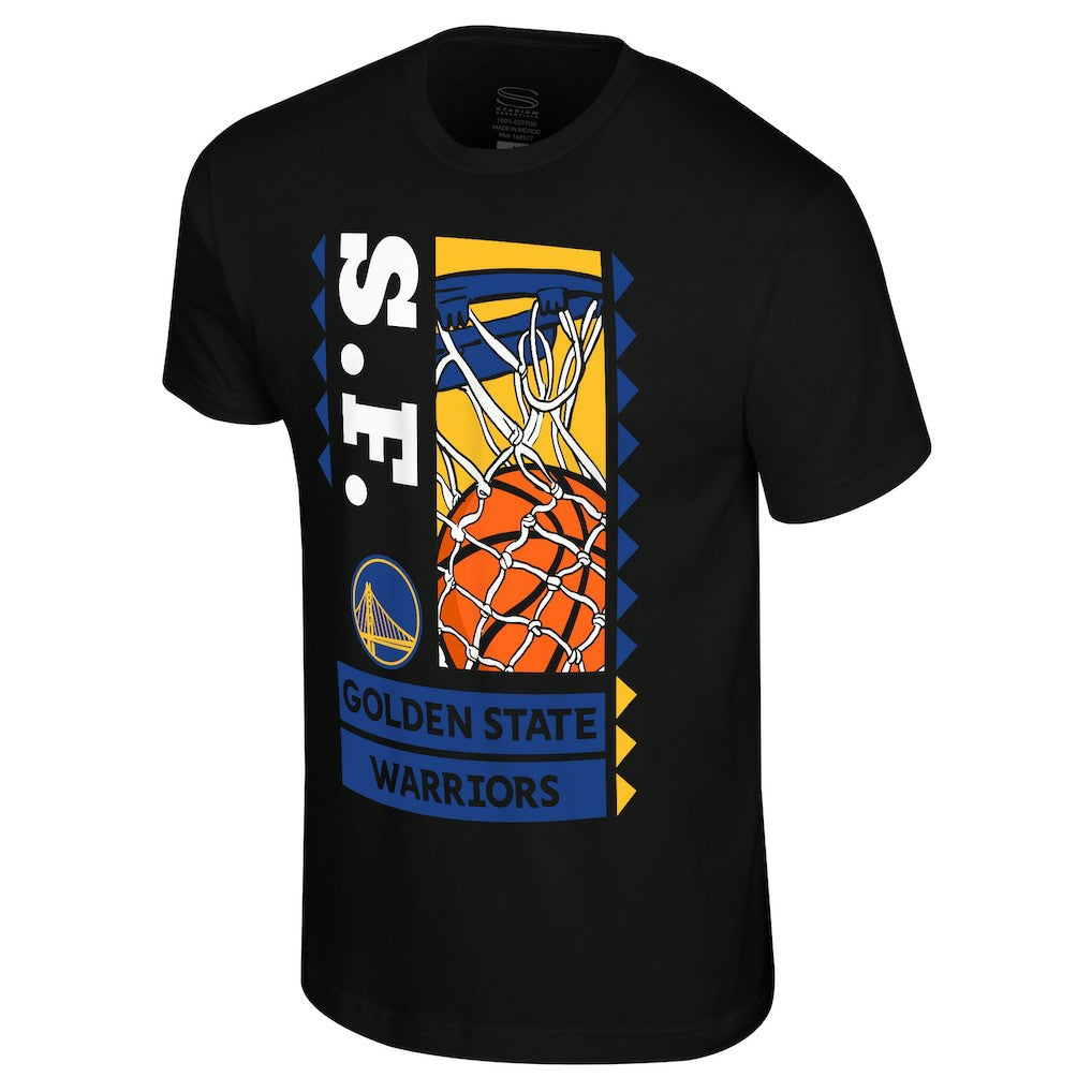 Black Golden State Warriors Stadium Essentials Ballin T-Shirt sale | NBA