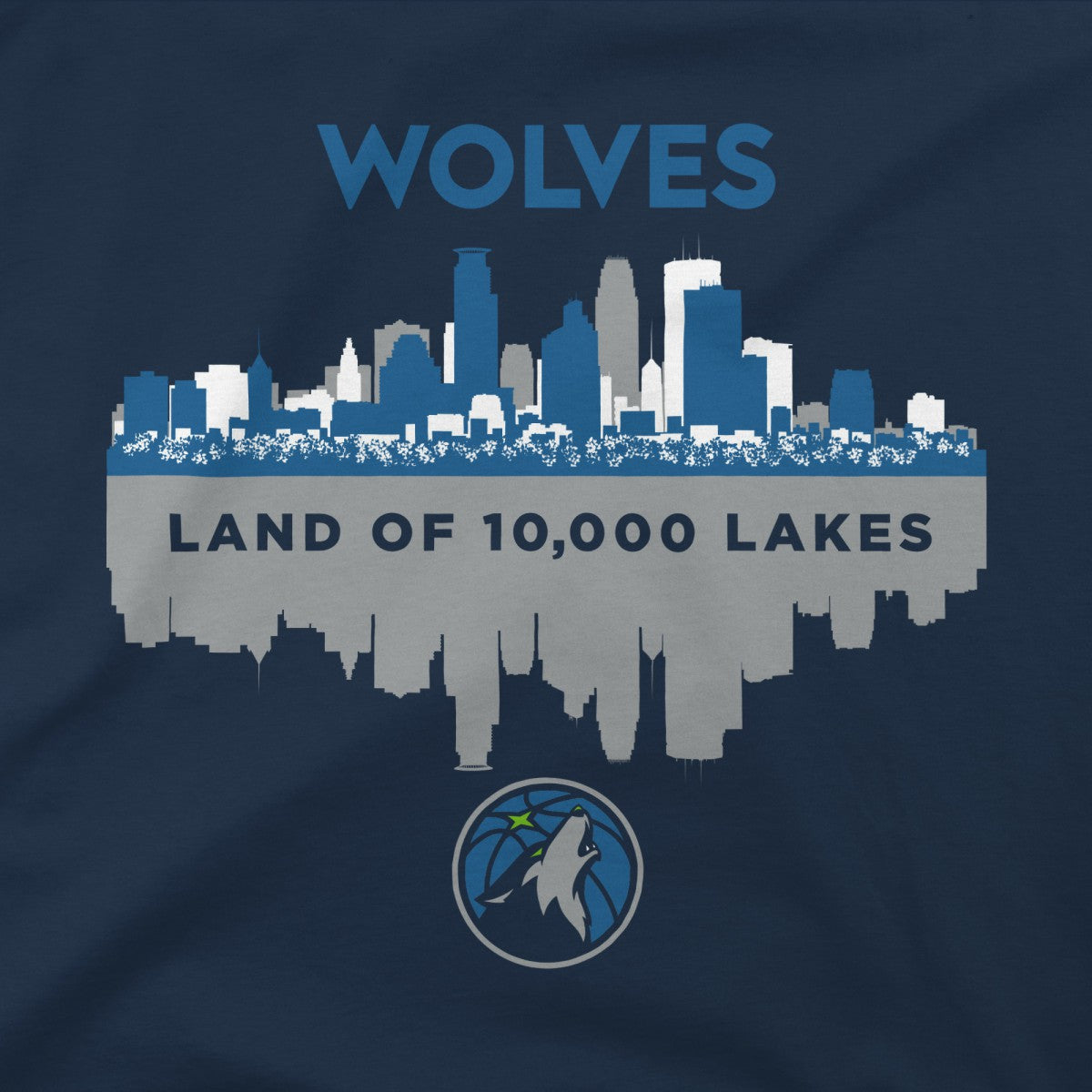 Navy Minnesota Timberwolves Stadium Essentials Cities T-Shirt | NBA