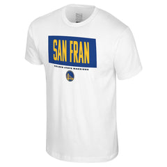 White Golden State Warriors Stadium Essentials Crossbar T-Shirt sale | NBA