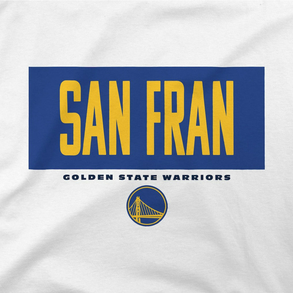 White Golden State Warriors Stadium Essentials Crossbar T-Shirt sale | NBA
