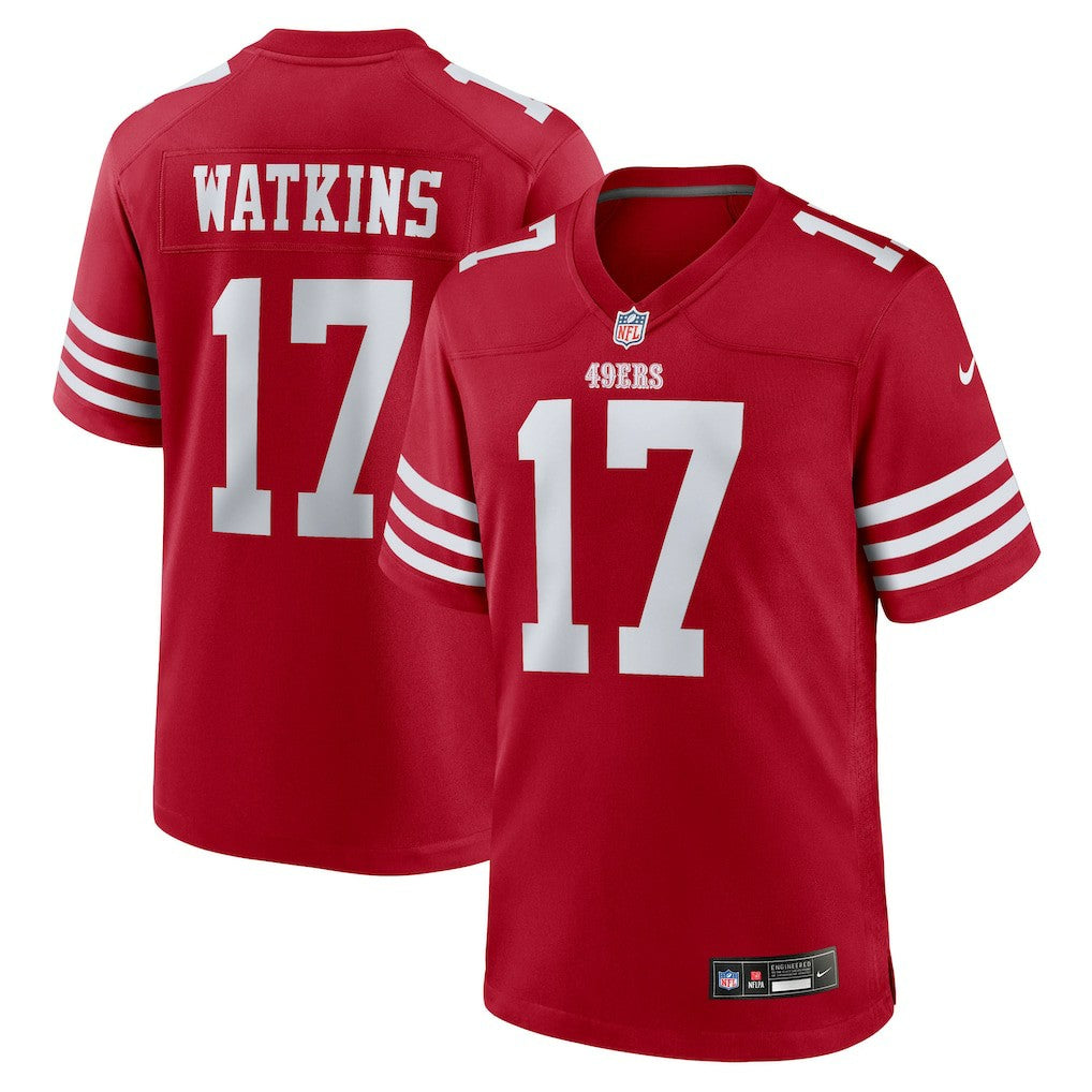 San Francisco 49ers Jordan Watkins  Team Game Jersey | NFL Sale
